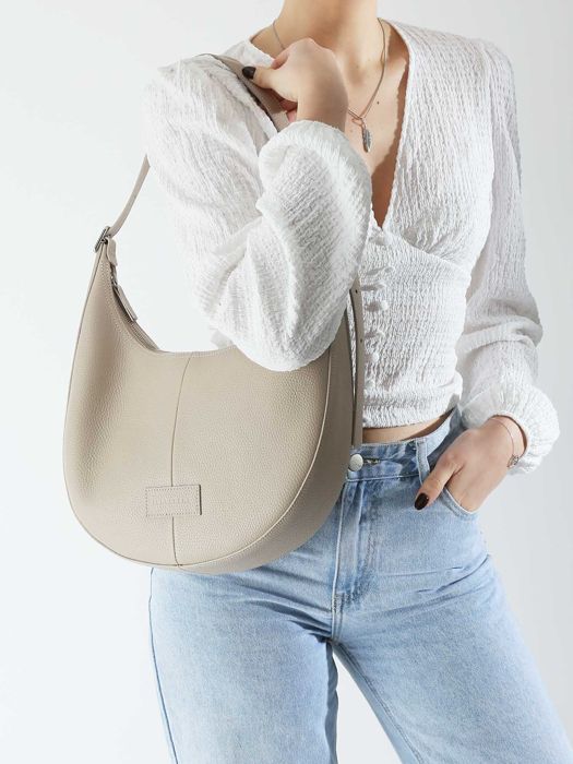 Longchamp Essential cuir Shopping Beige