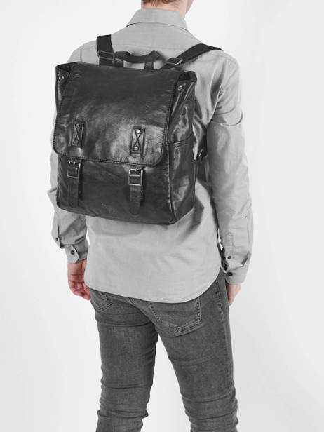 Rugzak Basilic pepper Zwart traveler - 00BTRA05 ander zicht 2