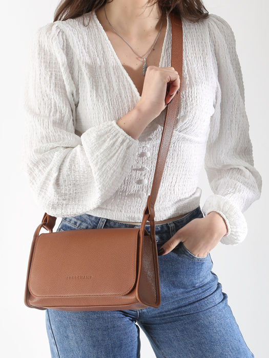 Longchamp Le foulonné Cross bodytas Bruin