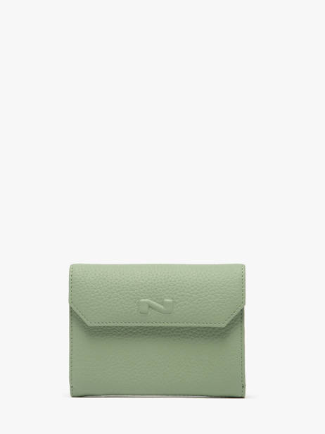 Portefeuille Original N 2 Compartimenten Leder Nathan baume Groen original n 413N