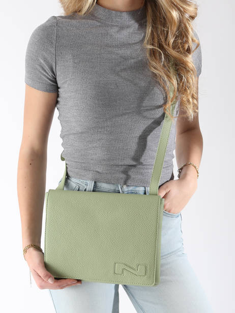 Cross Body Tas Brugge Leder Nathan baume Groen n city 2 ander zicht 1