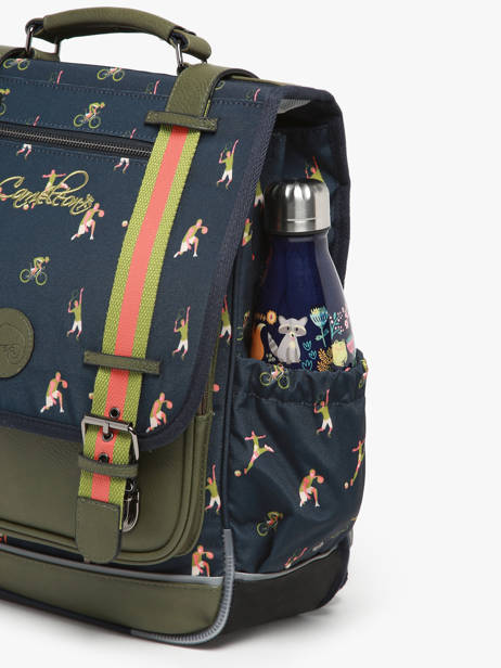 Rugzak 2 Compartimenten Cameleon Groen vintage urban PBVBSD39 ander zicht 5