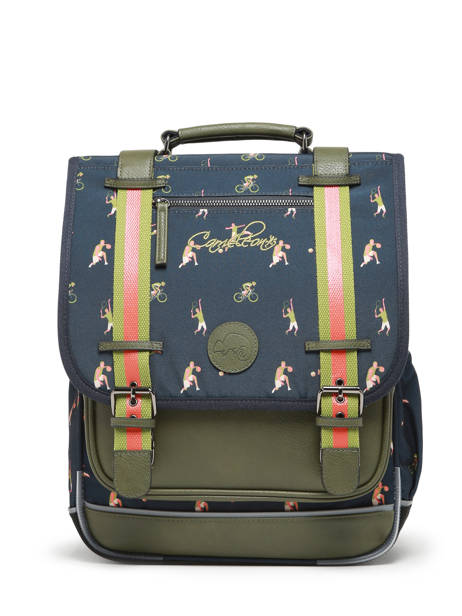 Rugzak 2 Compartimenten Cameleon Groen vintage urban PBVBSD39 ander zicht 6