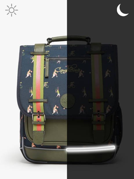 Rugzak 2 Compartimenten Cameleon Groen vintage urban PBVBSD39 ander zicht 7