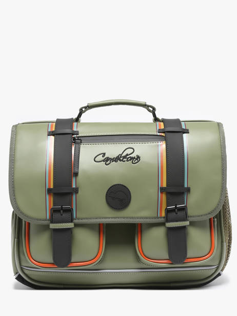 Boekentas 2 Compartimenten Cameleon Groen vintage north PBVWCA38