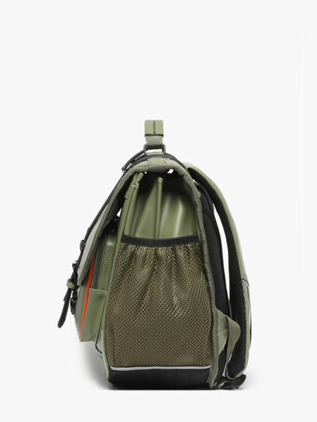 Boekentas 2 Compartimenten Cameleon Groen vintage north PBVWCA38 ander zicht 2