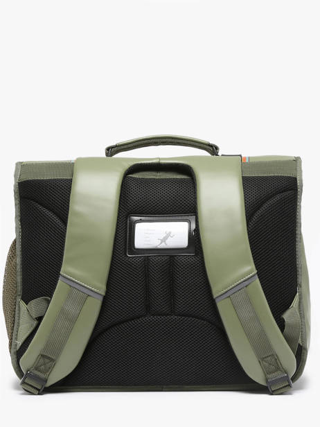 Boekentas 2 Compartimenten Cameleon Groen vintage north PBVWCA38 ander zicht 4