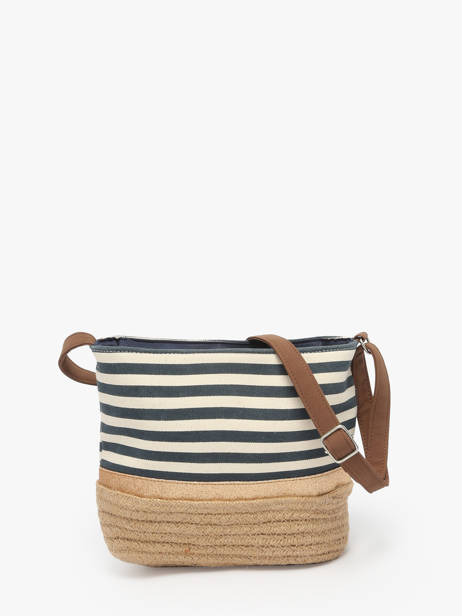 Cross Body Tas Mariniere Le voyage en panier Blauw mariniere PM796 ander zicht 4
