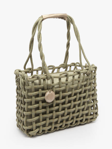 Handtassen Crochet Le voyage en panier Groen crochet PM853 ander zicht 2
