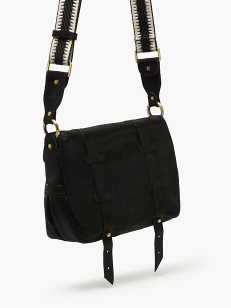 Cross Body Tas Vintage Leder Mila louise Roze vintage 30172X ander zicht 2