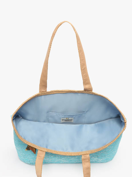 Schoudertas Panama Papier Les tropeziennes Groen panama TZ01 ander zicht 3