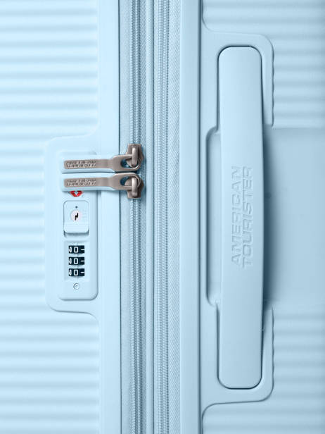 Harde Reiskoffer M Soundbox American tourister Blauw soundbox 32G003 ander zicht 1