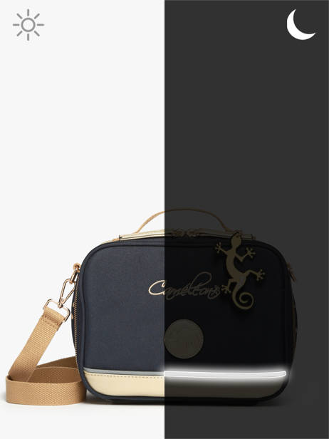 Lunchtas Cameleon Blauw vintage fantasy BL24 ander zicht 6