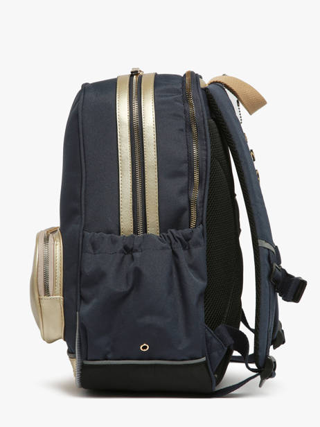 Rugzak 2 Compartimenten Cameleon Blauw vintage fantasy SO40 ander zicht 2