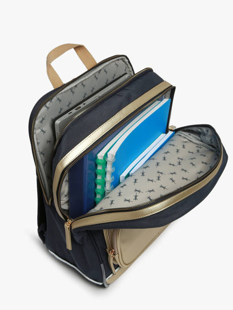 Rugzak 2 Compartimenten Cameleon Blauw vintage fantasy SO40 ander zicht 3