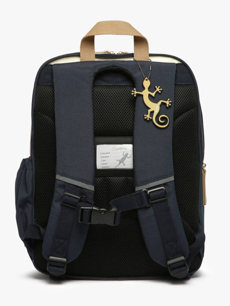 Rugzak 2 Compartimenten Cameleon Blauw vintage fantasy SO40 ander zicht 4