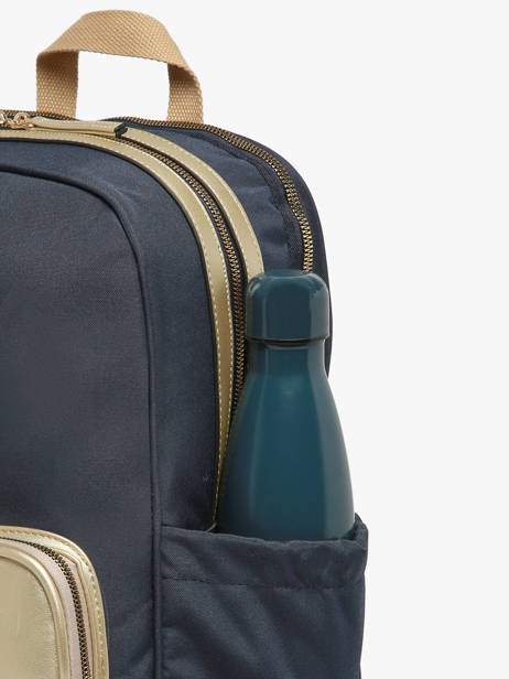 Rugzak 2 Compartimenten Cameleon Blauw vintage fantasy SO40 ander zicht 5