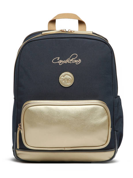 Rugzak 2 Compartimenten Cameleon Blauw vintage fantasy SO40 ander zicht 7
