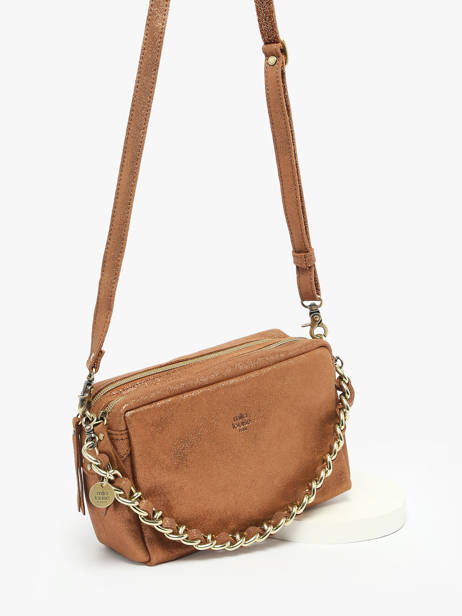 Cross Body Tas Vintage Leder Mila louise Bruin vintage 23673X ander zicht 2