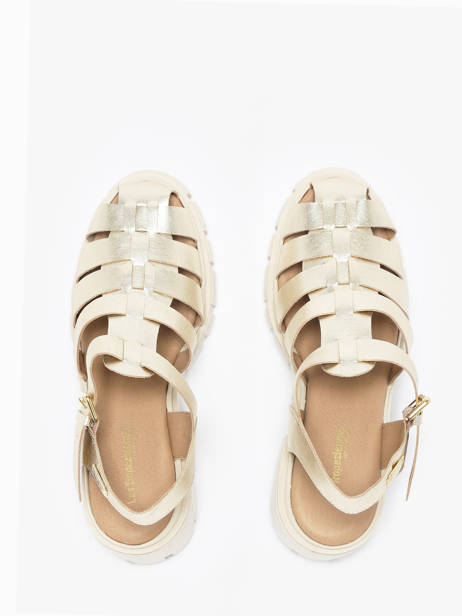 Sandalen Bayla Uit Leder Les tropeziennes Goud women BAYLA ander zicht 3