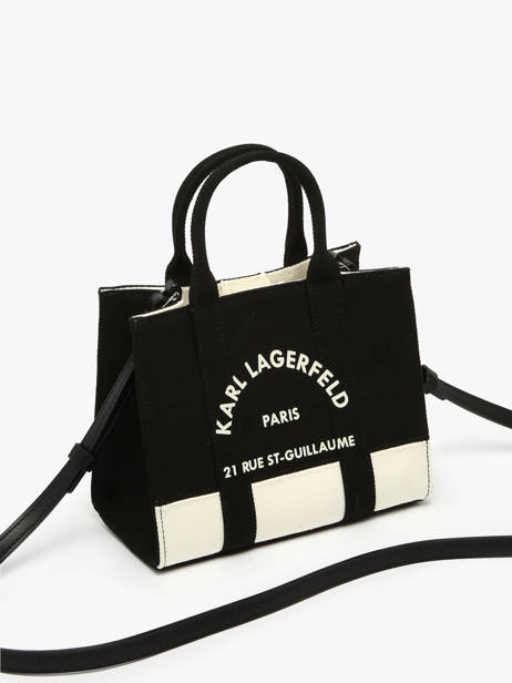 Cross Body Tas Rsg Katoen Karl lagerfeld Zwart rsg A3W50027 ander zicht 2