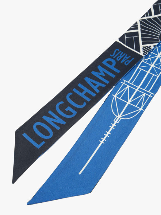 Longchamp Soie gots Foulard Blauw