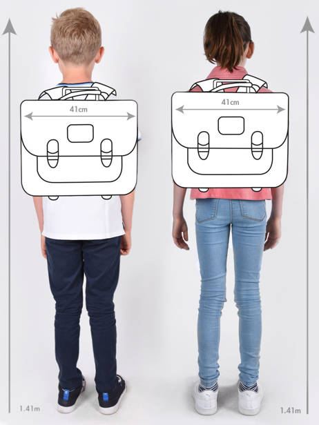 Boekentas Op Wieltjes 3 Compartimenten Cameleon Grijs vintage urban CR41 ander zicht 1