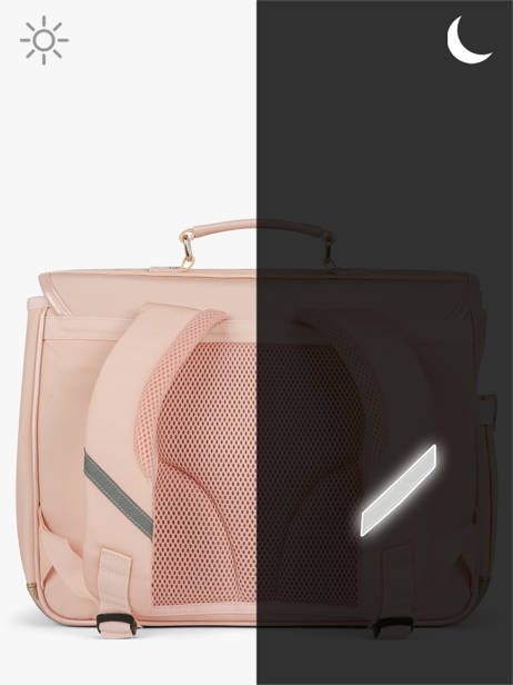 Boekentas 2 Compartimenten Caramel et cie Roze boheme FI ander zicht 5