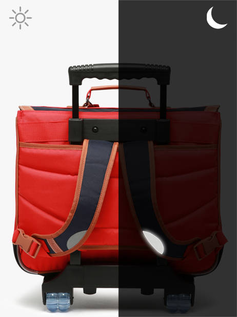 Boekentas Op Wieltjes 2 Compartimenten Tann's Rood les fantaisies g 43124 ander zicht 6