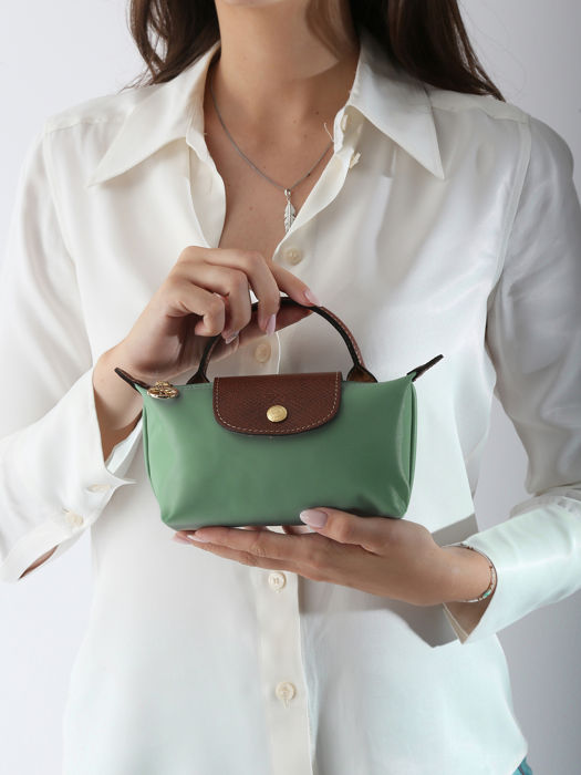 Longchamp Le pliage original Clutch Groen