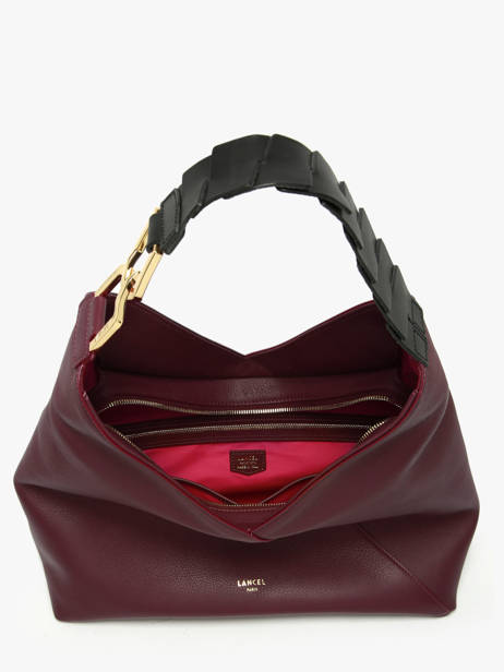 Schoudertas Pagode Leder Lancel Violet pagode A12510 ander zicht 3