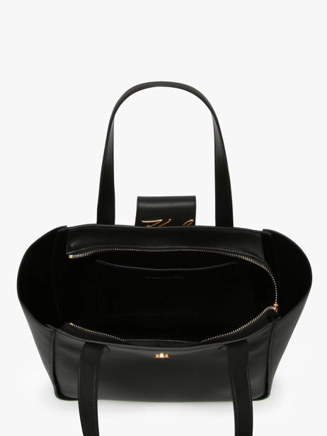 Schoudertas K Signature Leder Karl lagerfeld Zwart k signature A3W30133 ander zicht 3