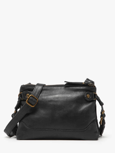 Cross Body Tas Cow Leder Basilic pepper Zwart cow BCOW82 ander zicht 4