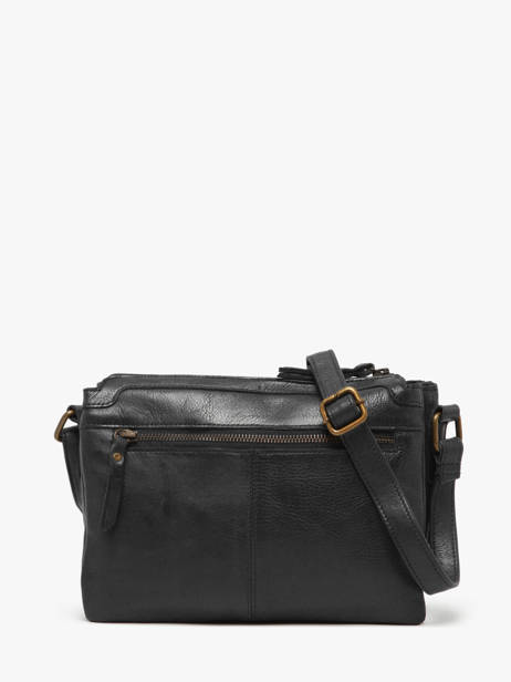 Cross Body Tas Cow Leder Basilic pepper Zwart cow BCOW83 ander zicht 4