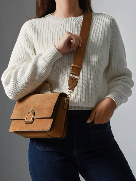 Cross Body Tas Altesse Suede Etrier Bruin altesse suede EASU048M ander zicht 1