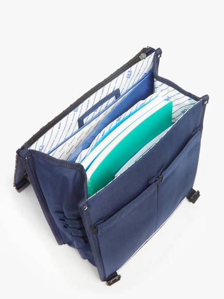 Rugzak 2 Compartimenten Cabaia Blauw school L ander zicht 4