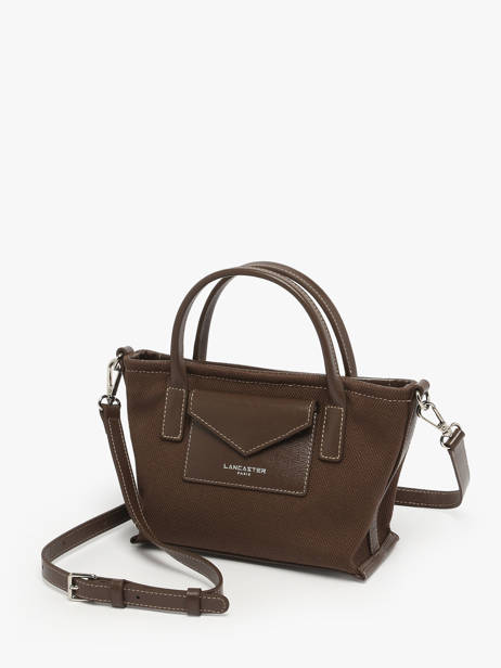 Cross Body Tas Canvas Kba Lancaster Bruin canvas kba 49 ander zicht 2