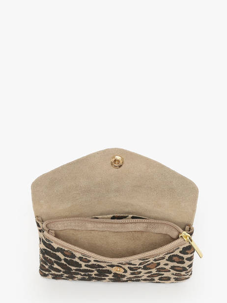 Portemonnee Leopard Leder Milano Beige velvet leopardo VL23113 ander zicht 1