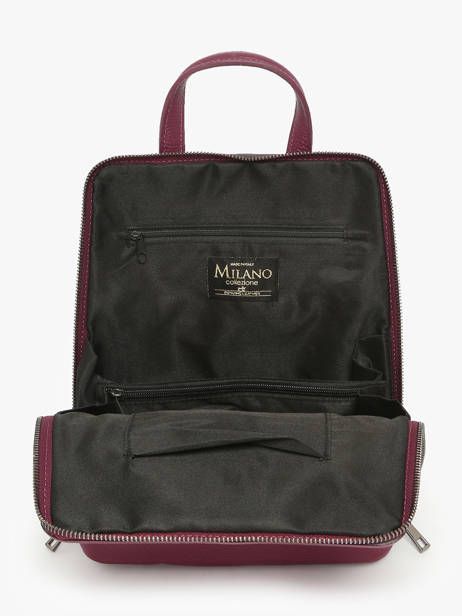 Rugzak /schoudertas Milano Rood caviar CA240615 ander zicht 2