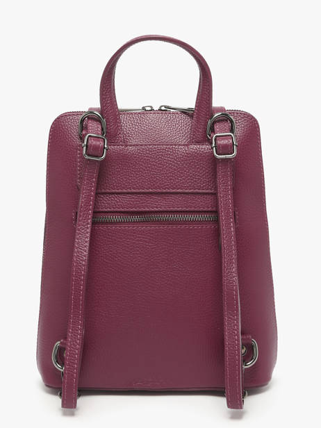 Rugzak /schoudertas Milano Rood caviar CA240615 ander zicht 3