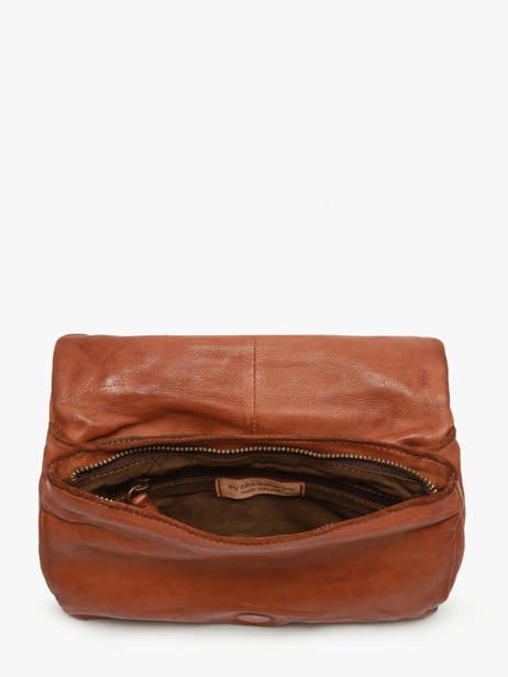 Cross Body Tas Heritage Leder Biba Bruin heritage BT33 ander zicht 3