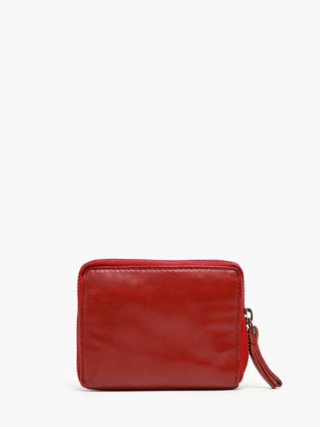 Portemonnee Texas Leder Biba Rood heritage BT11 ander zicht 2