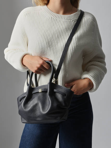 Handtassen Caviar Leder Milano Blauw caviar CA25063 ander zicht 1