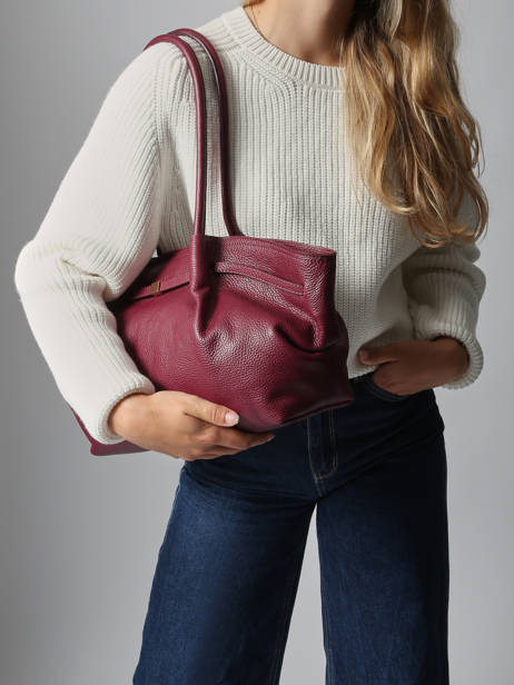 Schoudertas Caviar Leder Milano Violet caviar CA25062 ander zicht 1