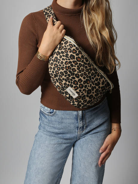 Belt Bag Custine Xl Gerecycleerd Katoen Rivedroite Bruin forever wild CUSTXFOR ander zicht 1