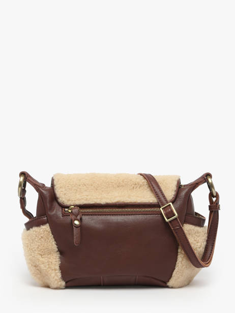 Cross Body Tas Vintage Leder Mila louise Beige vintage 35231TC ander zicht 4