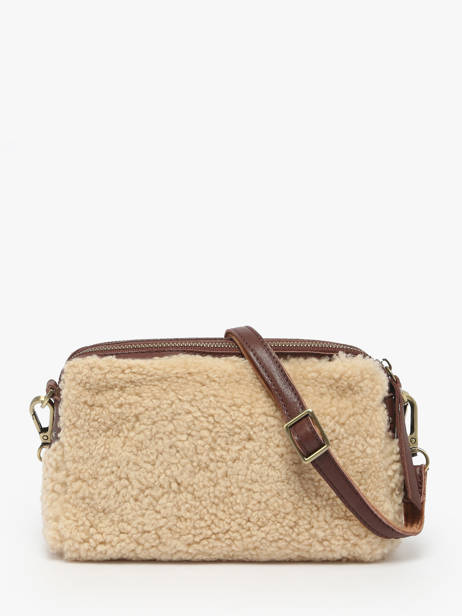 Cross Body Tas Vintage Leder Mila louise Beige vintage 23673XTC ander zicht 3