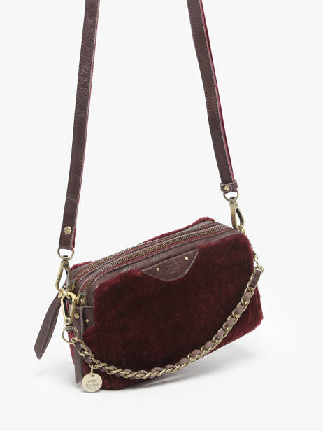 Cross Body Tas Vintage Leder Mila louise Bruin vintage 2367XFUC ander zicht 2