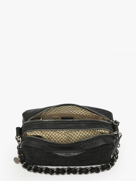 Cross Body Tas Vintage Leder Mila louise Zwart vintage 23673KRC ander zicht 3