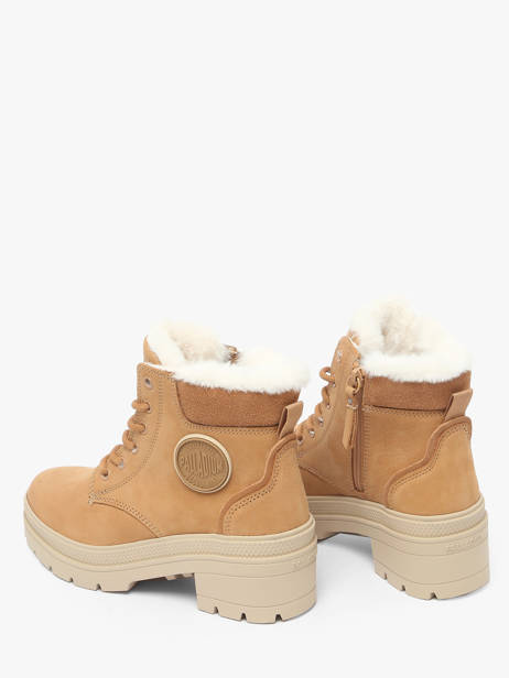 Enkellaarsjes Met Hak Uit Leder Palladium Bruin women 99527254 ander zicht 3